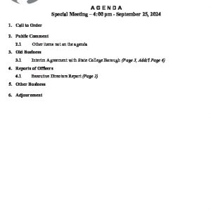 September 25, 2024 Meeting Packet